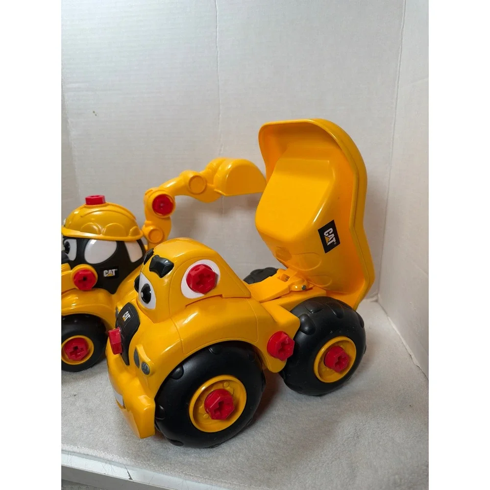 CAT Toy State Truck Set Take A Part Buddies Construction Backhoe Dump Truck